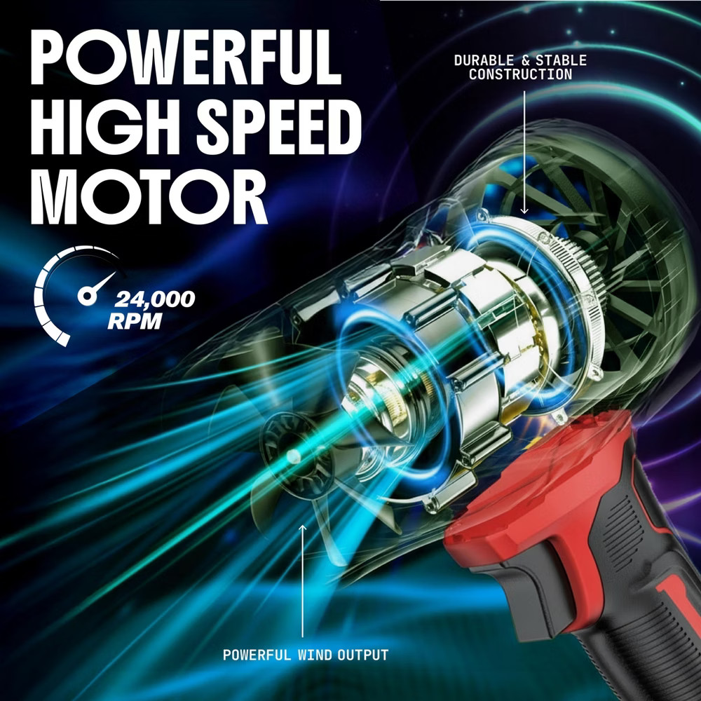 Bullseye Blower Cordless 20V Handheld Electric Leaf Dust Blower 24,000 RPM New