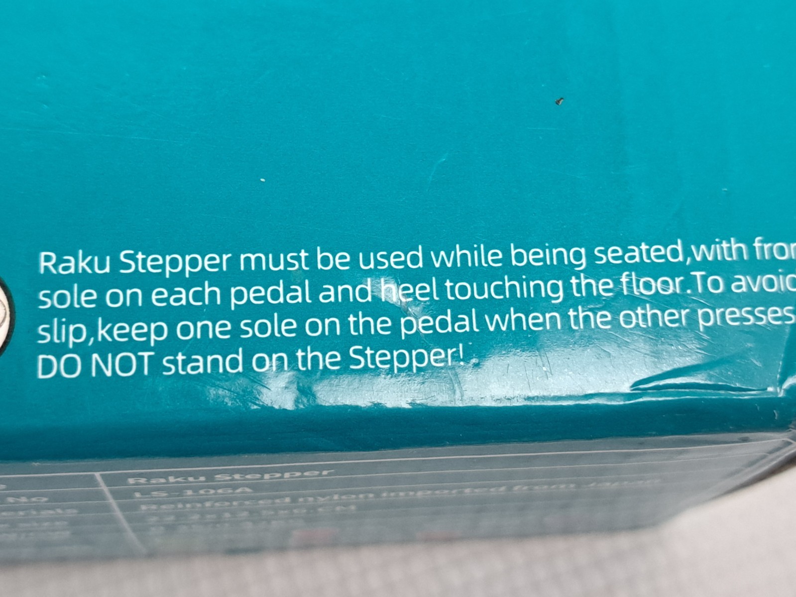 Easy To Carry Raku Stepper Exercise Fitness Workout Machine Grey Open Box NEW