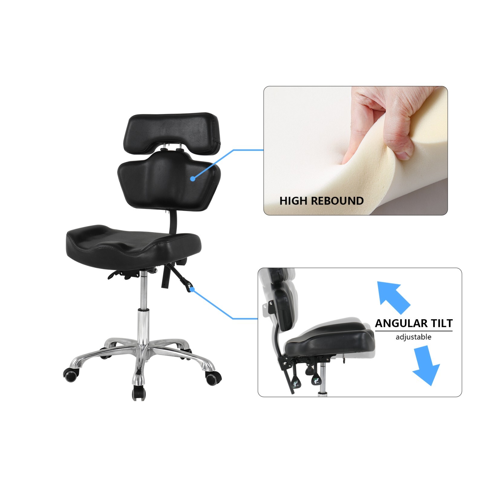 TATARTIST Tattoo Chair Hydraulic Swivel Tattoo Master Chair Adjustable Backrest