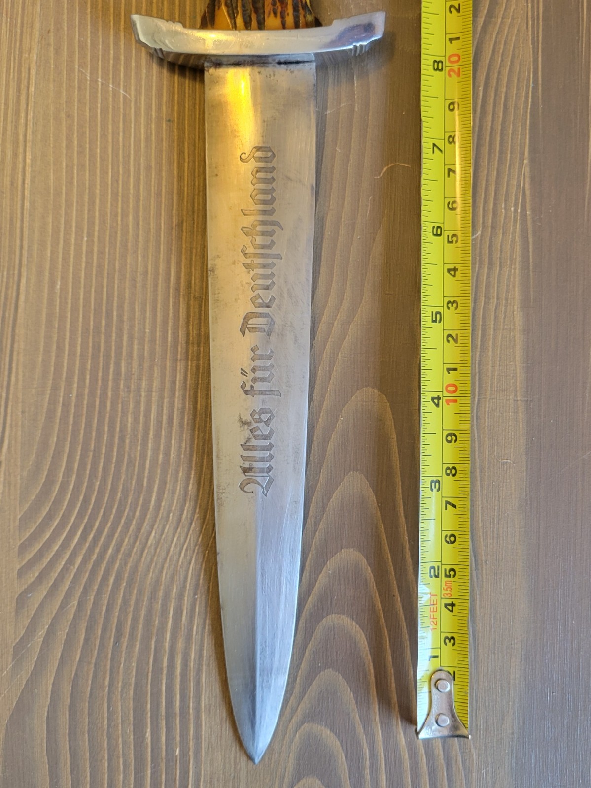 WWII German Stag Handle Fighting Knife/Dagger by Malsch & Ambronn Steinbach