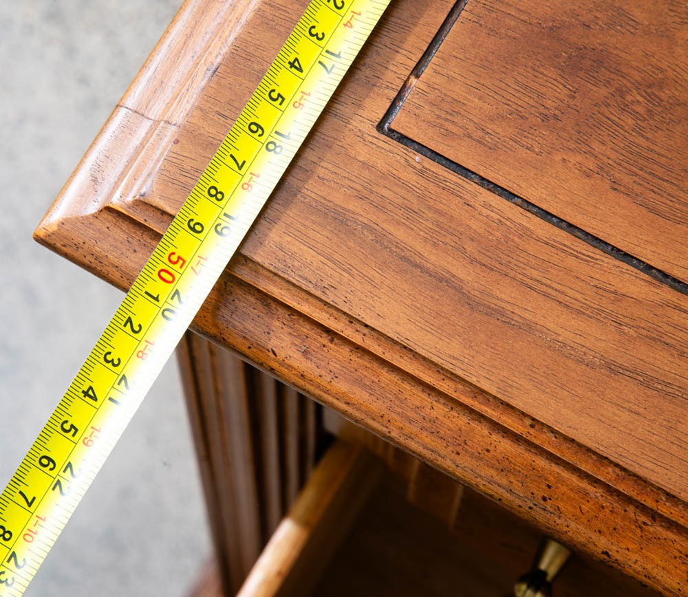 Mid Century Modern Credenza Server Buffet Stanley Oak 9 Drawers Cabinet 1970s