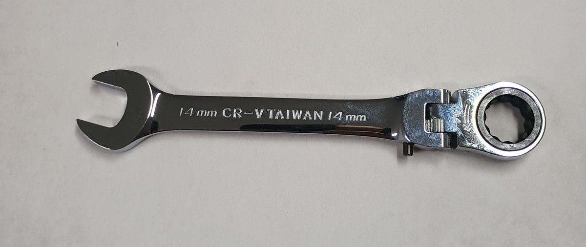 Cap LOCKING FLEX HEAD Ratcheting  Chrome Combination Wrench Paramount 14 mm