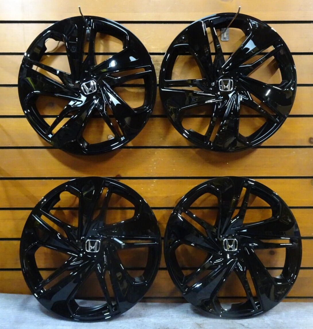 NEW Set Fits 2019 2020 2021 Honda Civic 16" BLACK Hubcaps Wheel Covers 55103