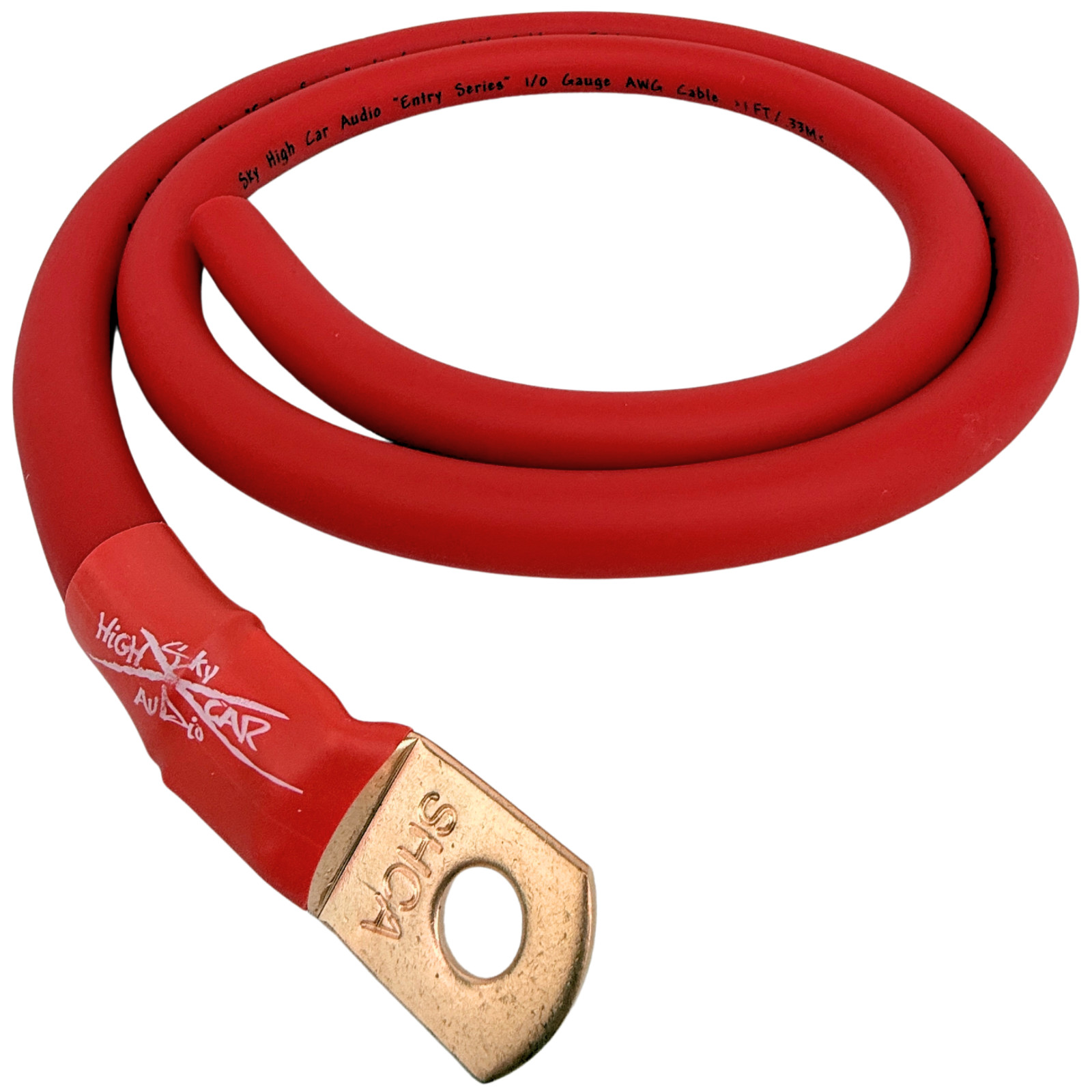 1/0 Gauge Big 3 Upgrade Kit CCA Sky High Car Audio Alternator Red Blue Green