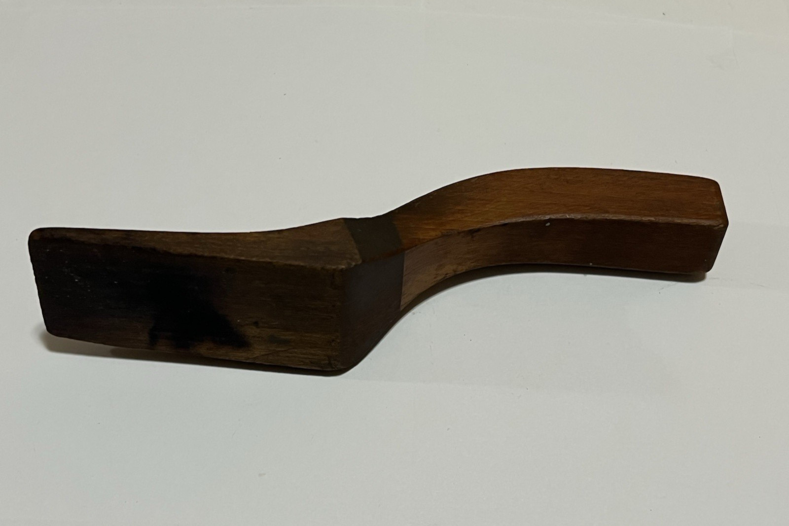 Vintage Wood Handle Lead Solder Paddle 8" Long x 1-3/4" Wide Flat Hardwood NICE