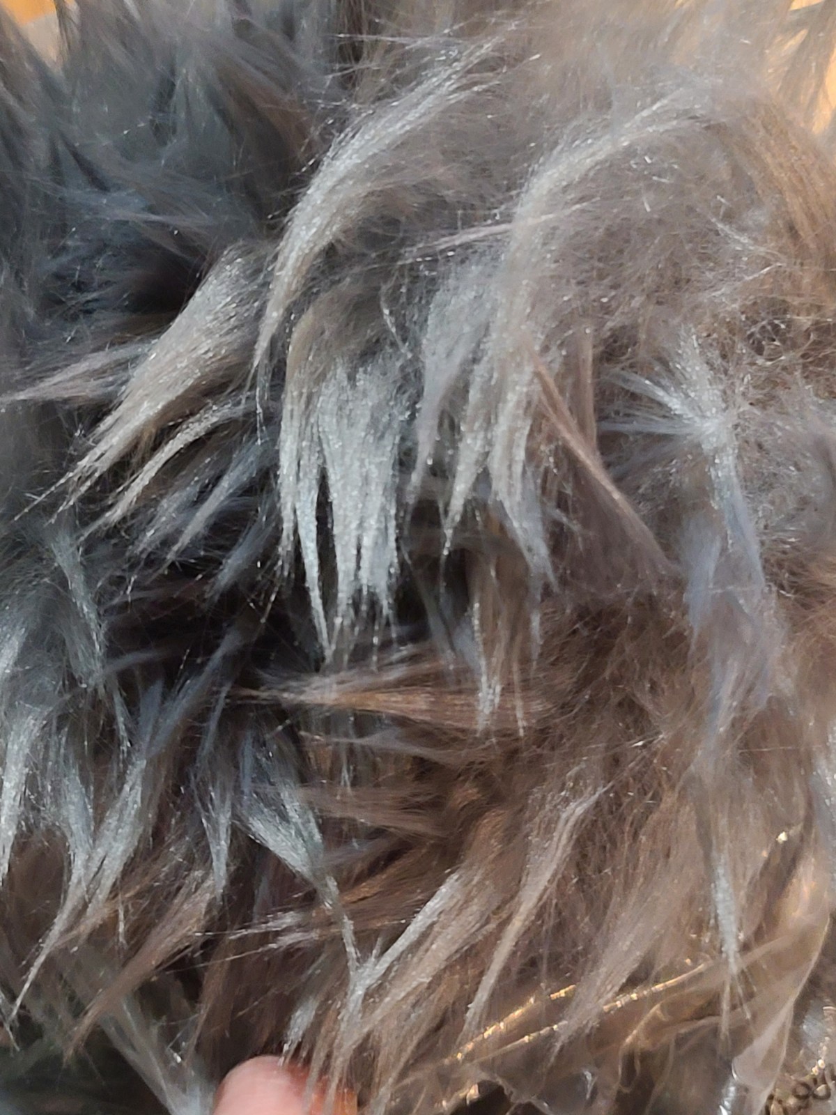 Pottery Barn large 41" beanbag slip cover: Luxe Faux Fur Nickle Gray, Faux Real