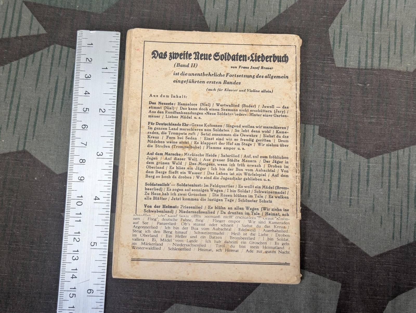 WWII German Das Neue Soldaten Liederbuch Soldier's Song Book 1 AS-IS Wehrmacht