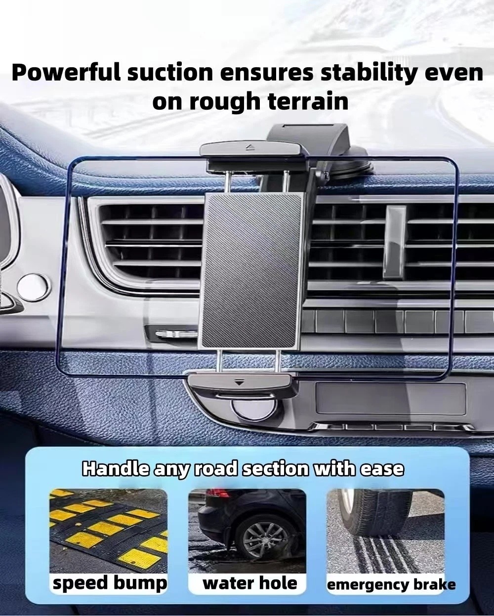 Car Phone Tablet Holder Suction Cup Windshield Dashboard Mount for iPhone iPad