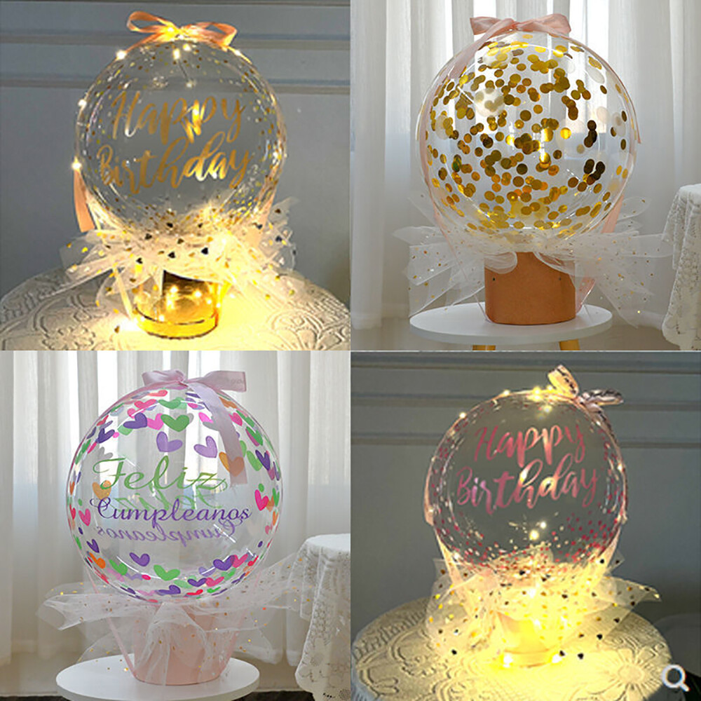 Bobo Balloons 24" Clear Bubble Balloon Large Wide Mouth to Stuffing Gifts