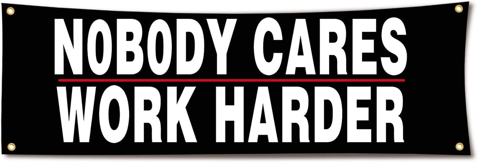 Motivational Gym Banner - "Work Harder" Fitness Wall Art for Home & Office