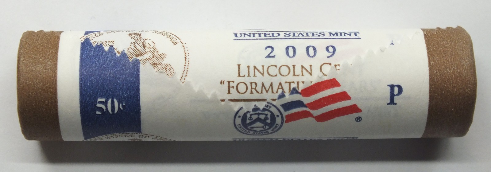 2009-P Formative Years Lincoln Cent Penny Roll US Mint OGP Philadelphia - Q596