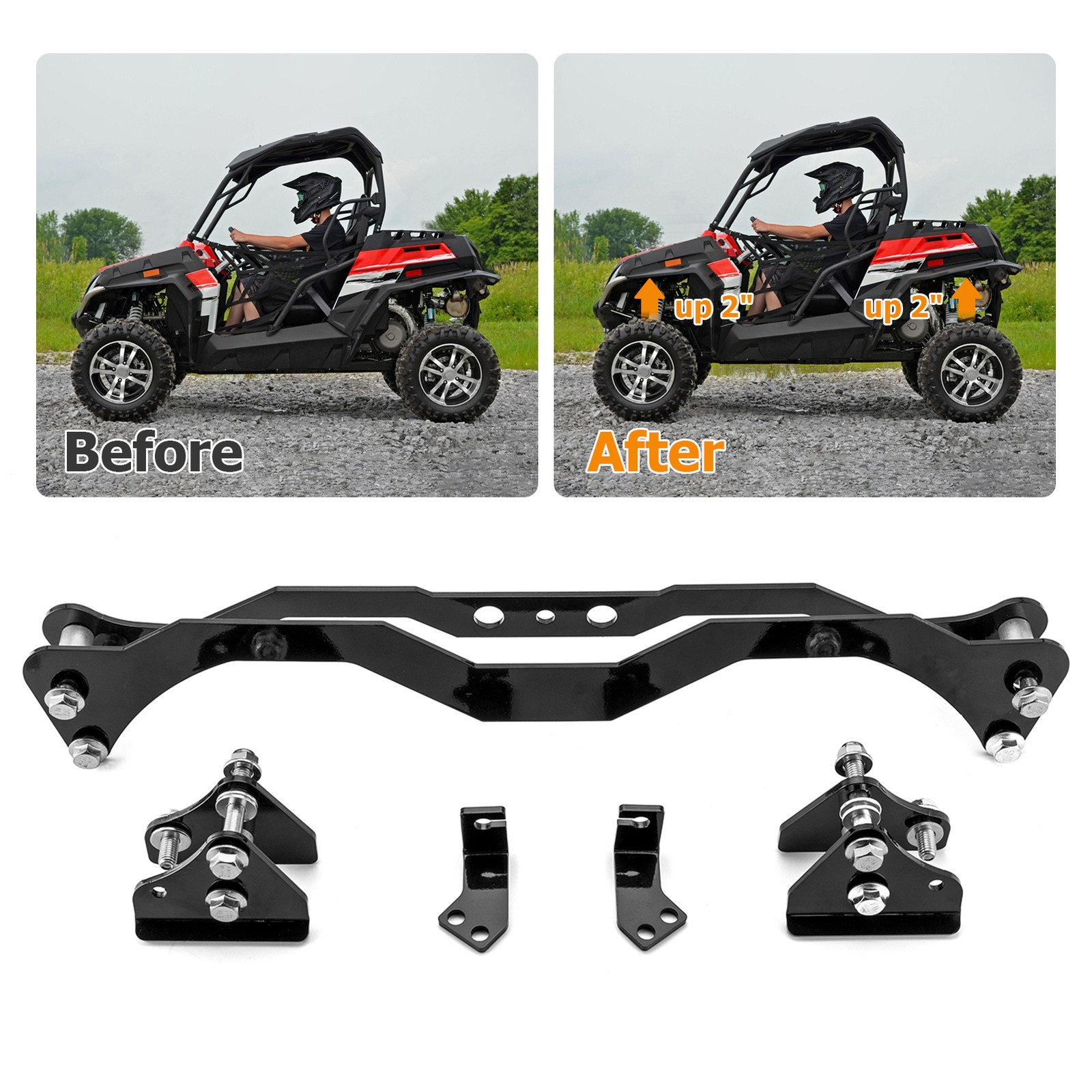 Heavy Duty Steel 2" Full Suspension Lift Kit For CFMoto ZForce 800 EX/1000 14-23