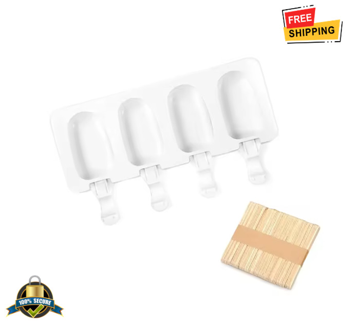 Silicone Ice Cream Mold DIY Popsicle Tray Magnum Style Fruit Juice Ice Pop Maker