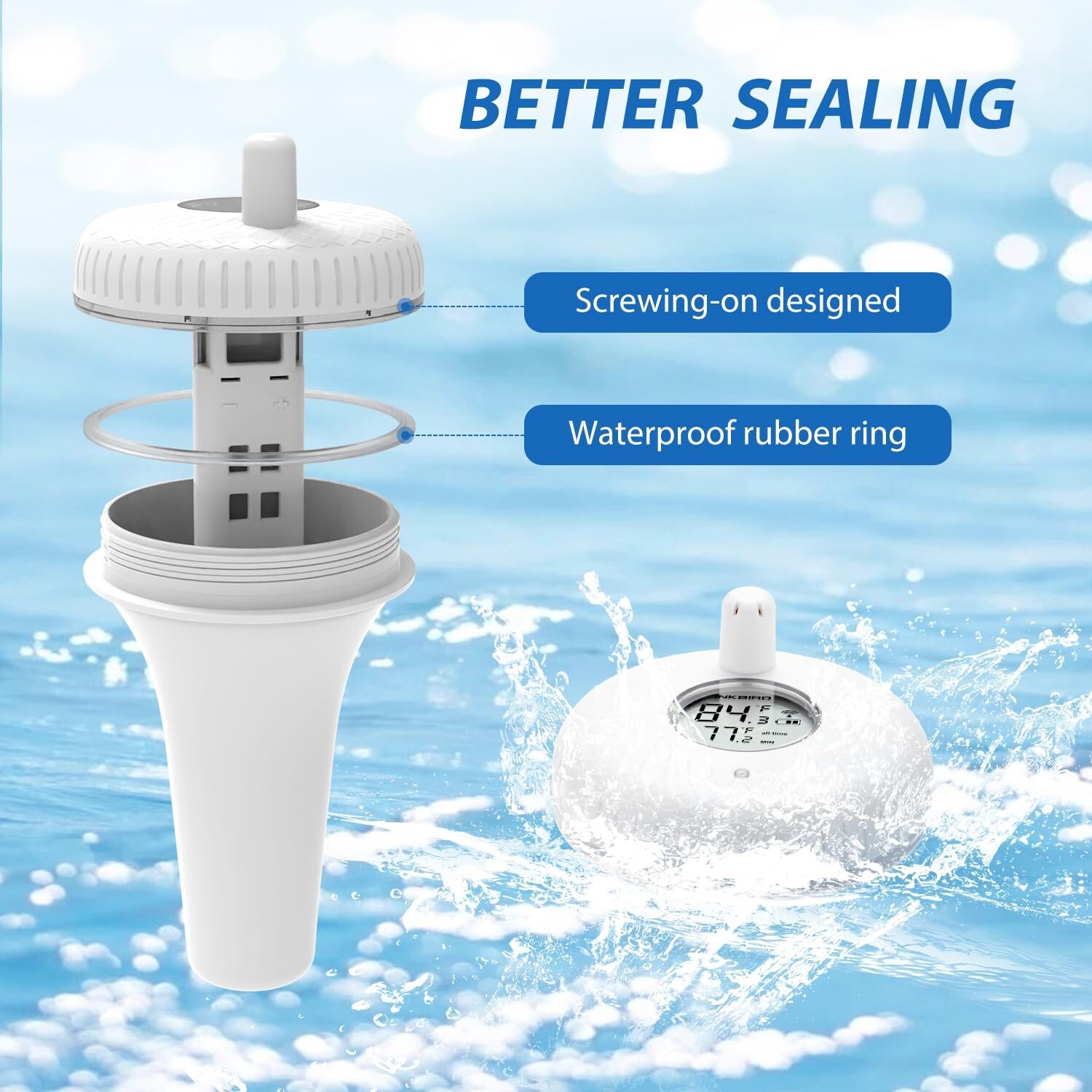 Wireless Pool Thermometer Spa Temperature Gauge Tester Swimming Pond Waterproof