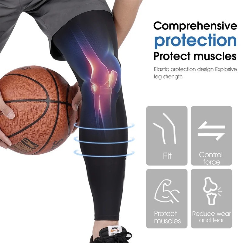 Compression Leg Sleeves UV Protection Sports Cycling Bike Gym Fitness Body Gift