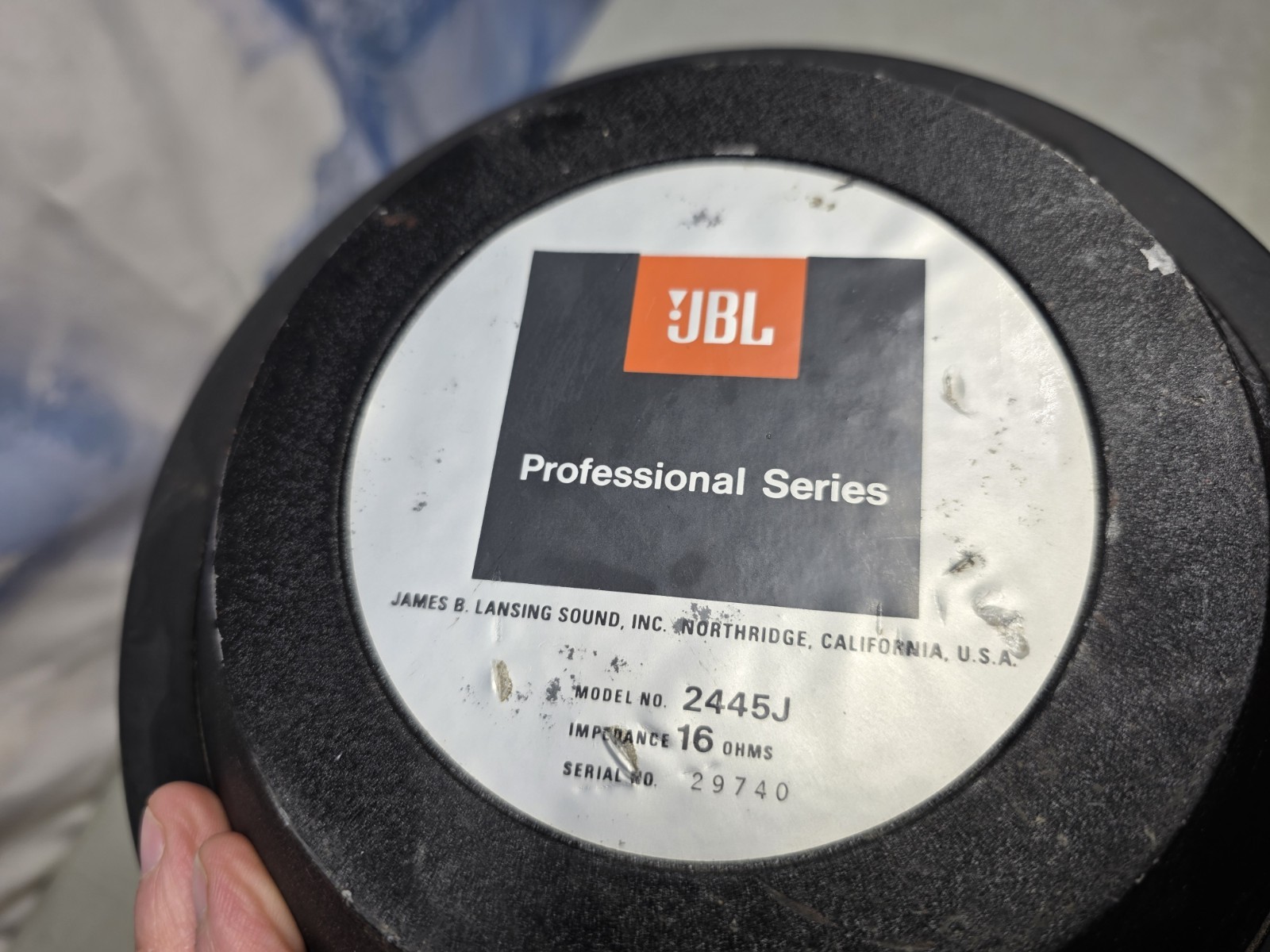 🔥 1 x JBL 2445J 16 ohms HF Horn Driver w/ 2380 Flare 2" Dia Professional Series