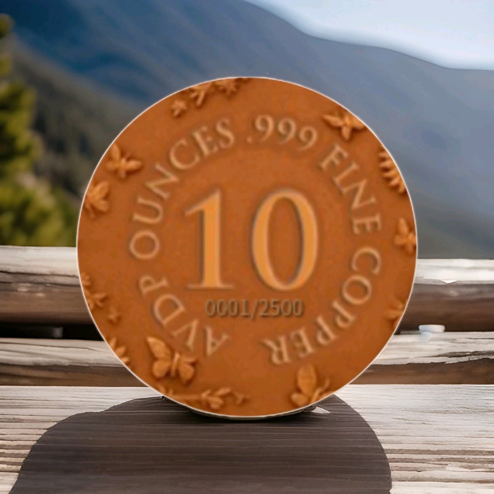 10oz UHR Sunflower Custom Shaped Copper .999 in Capsule PRESALE