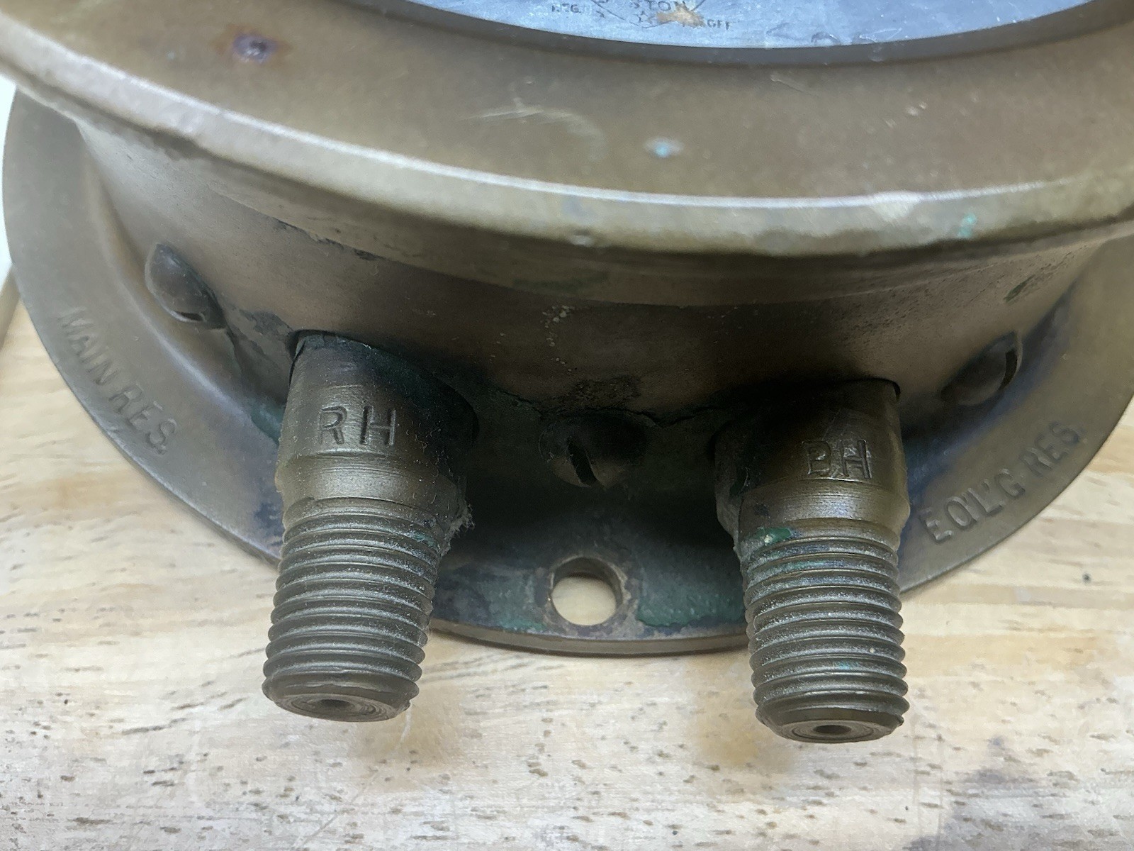 Westinghouse Steam Pressure Gauge 6” Diameter Dual Needles Solid Brass Case