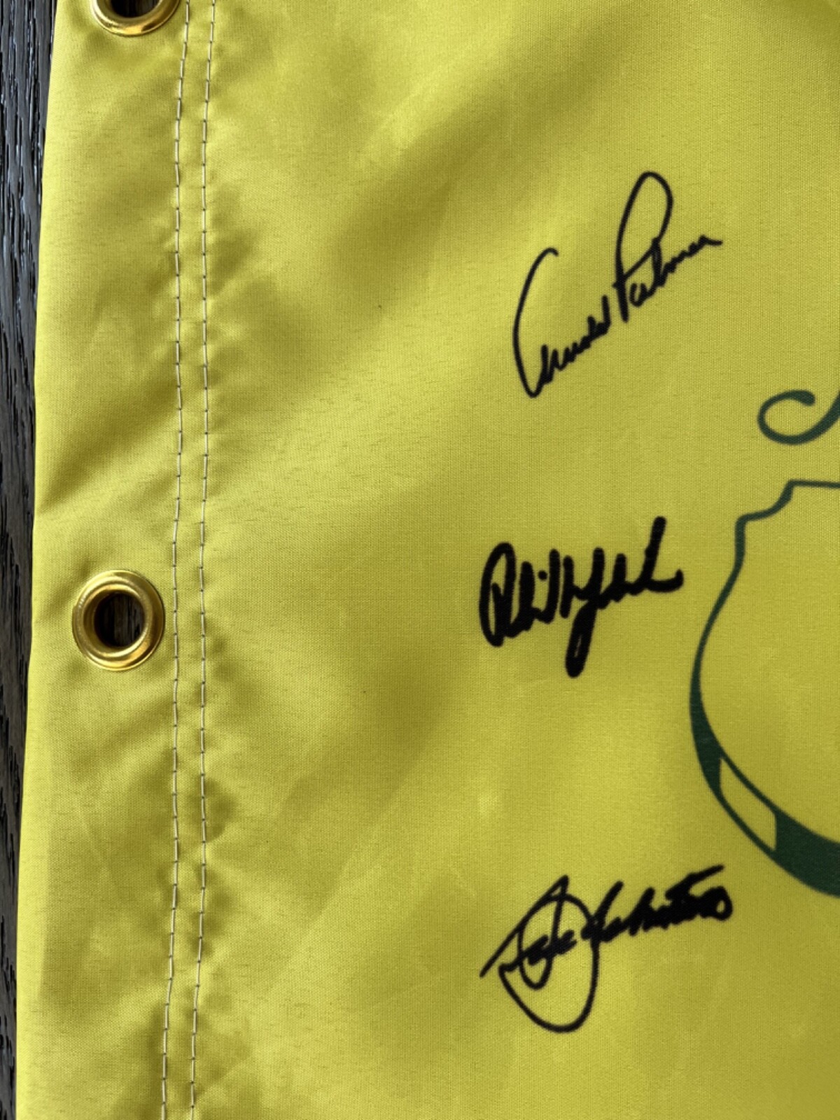 Masters Souvenir Flag w Tiger Woods,Jack Nicklaus,Arnold Palmer,Seve,Phil,Player