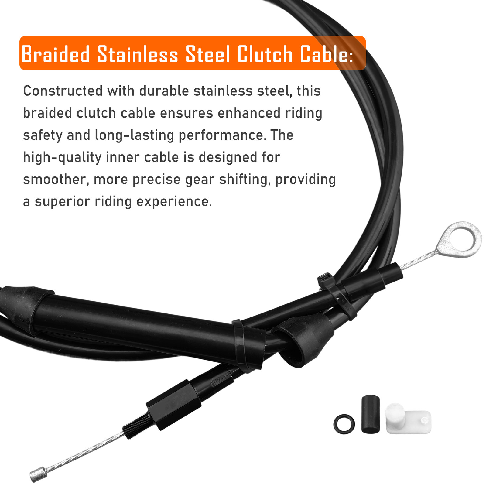 Stainless Cable Brake Line Kit 12" Black Apes 2002-2006 Harley Touring NoCruise