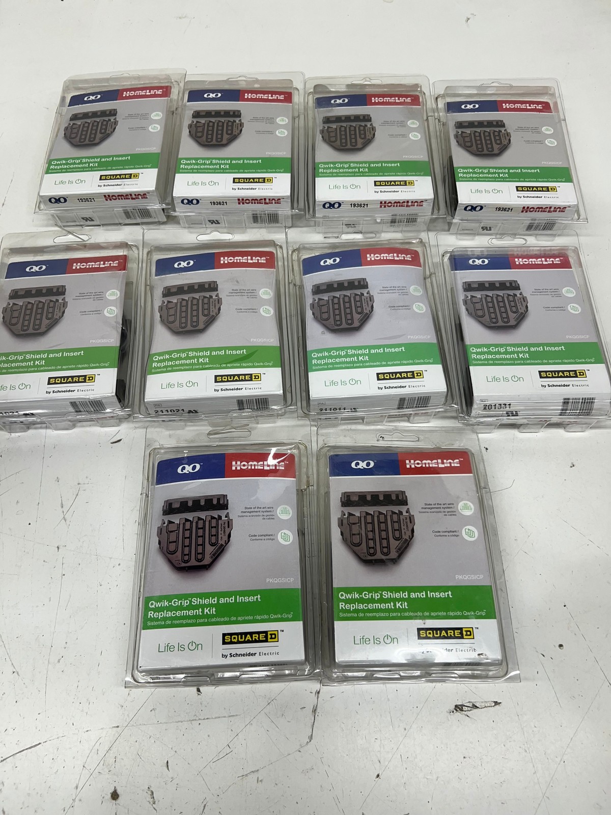 LOT OF 10 Square D Quik-Grip Shield and Insert Replacement Kit