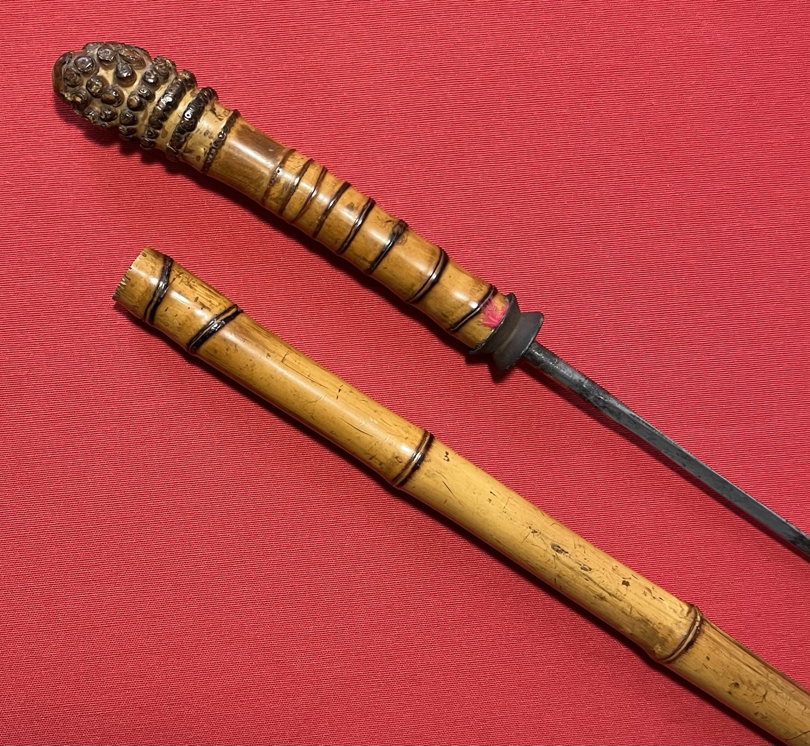 Original 19th Century Bamboo Sword / Swordstick - Swagger Stick
