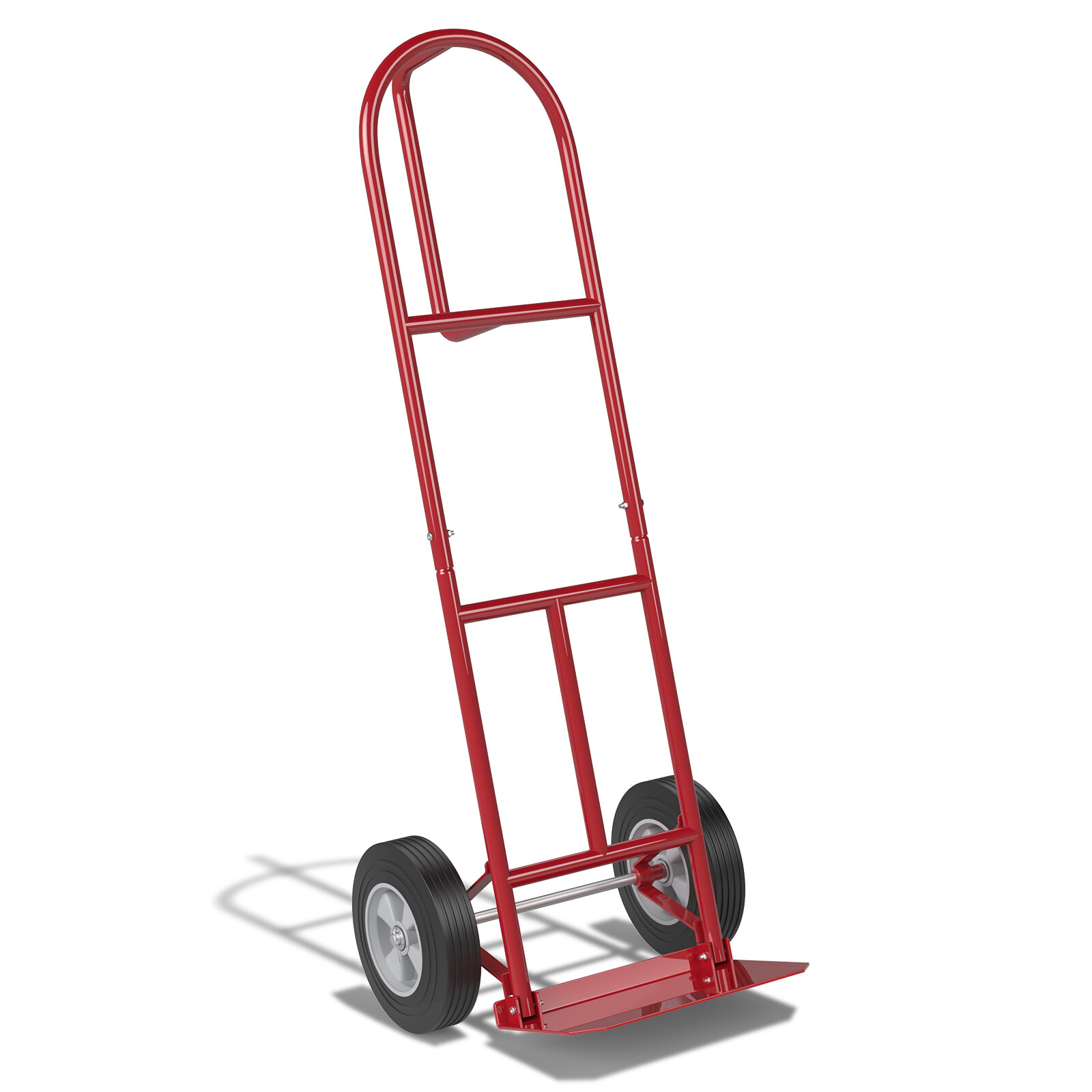 660 lbs Capacity Dolly Cart Heavy Duty Hand Truck Trolley with Nose Plate Red