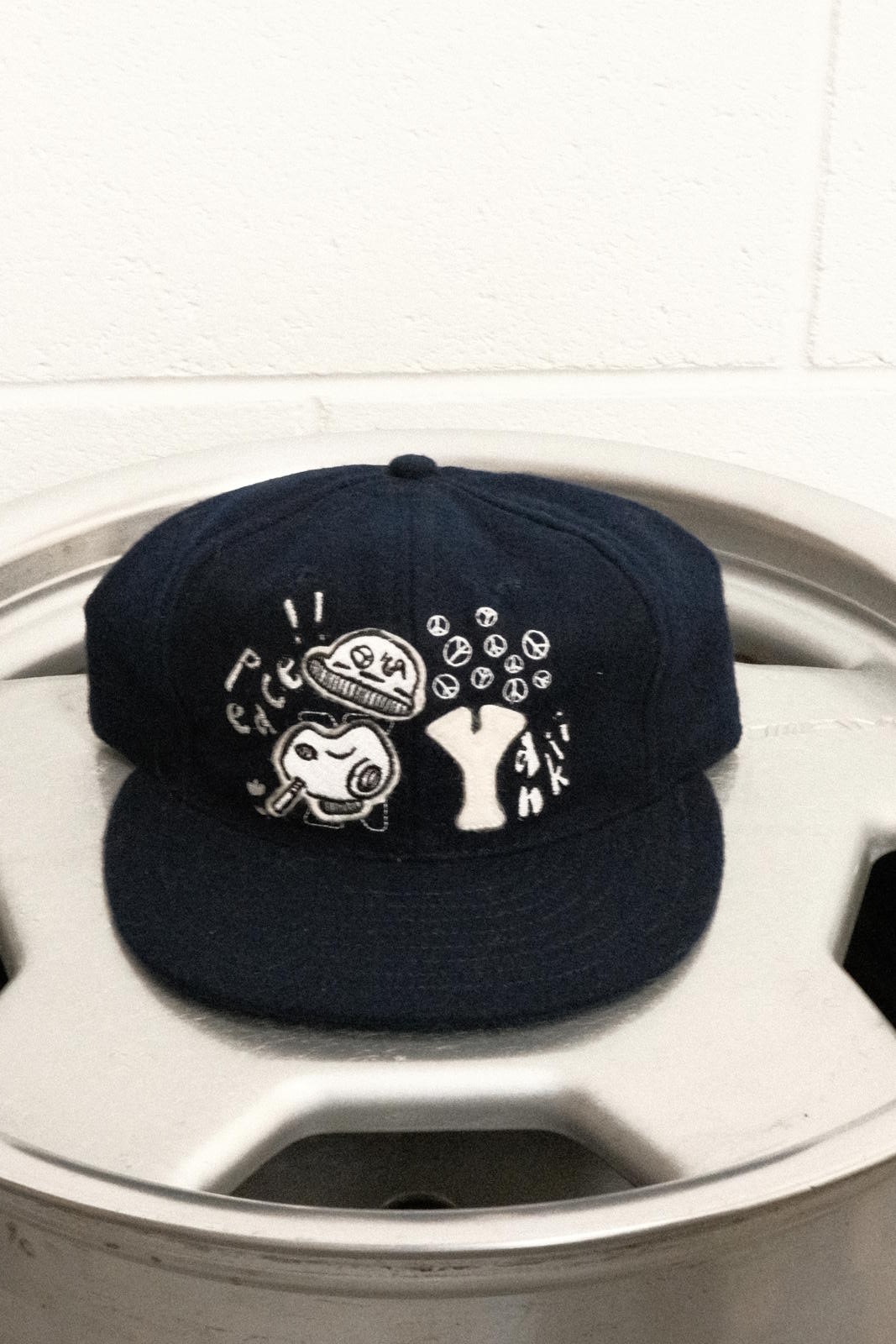 Repaired Rags ‘yankii’ souvenir cap !! ebbets field flannels