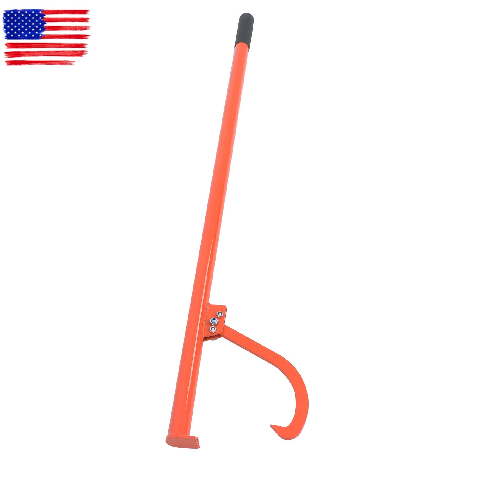 58in Felled Cant Hook Logging Tool - Steel Log Roller Tool W/ Rubber handle