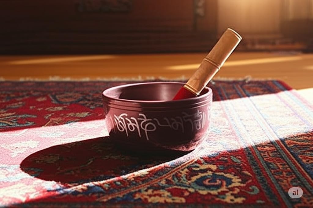 Hand Painted 7 Inch Tibetan Metal Singing Bowl, Chakra Healing, Yoga & Medita...