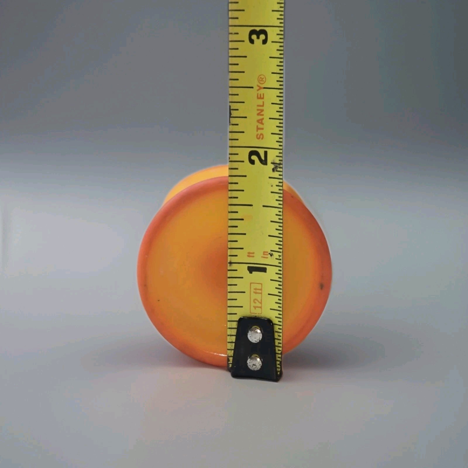 VINTAGE UV REACTIVE SLAG Glass ORANGE SWIRL Ribbed Design Eye Wash Cup by ROSSO