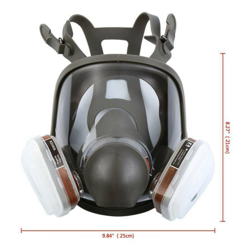 US Full Face Gas Mask Painting Spraying Respirator w/Filters for 6800 Facepiece