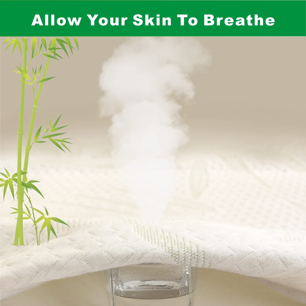 Bamboo Mattress Protector Deep Pocket Waterproof Breathable Mattress Bed Cover