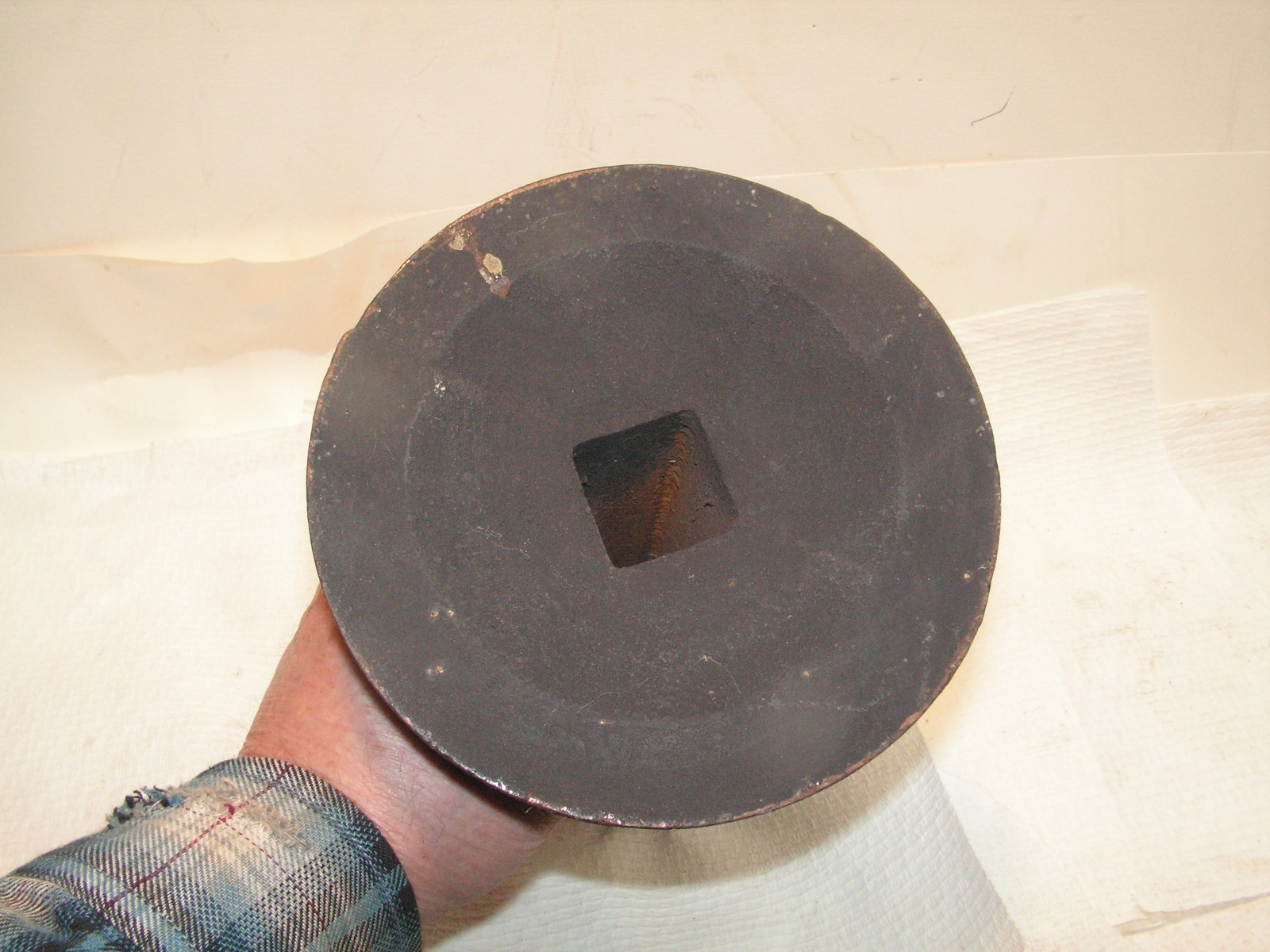 Antique Cast Iron SPOOL Large Boat Dock Tie Down Cleat Marine Decoration SQUARE