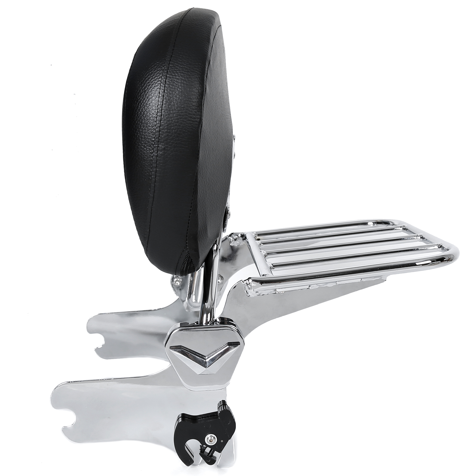 Detachable Sissy Bar Backrest Luggage Rack For Harley Road Street Glide 97-08