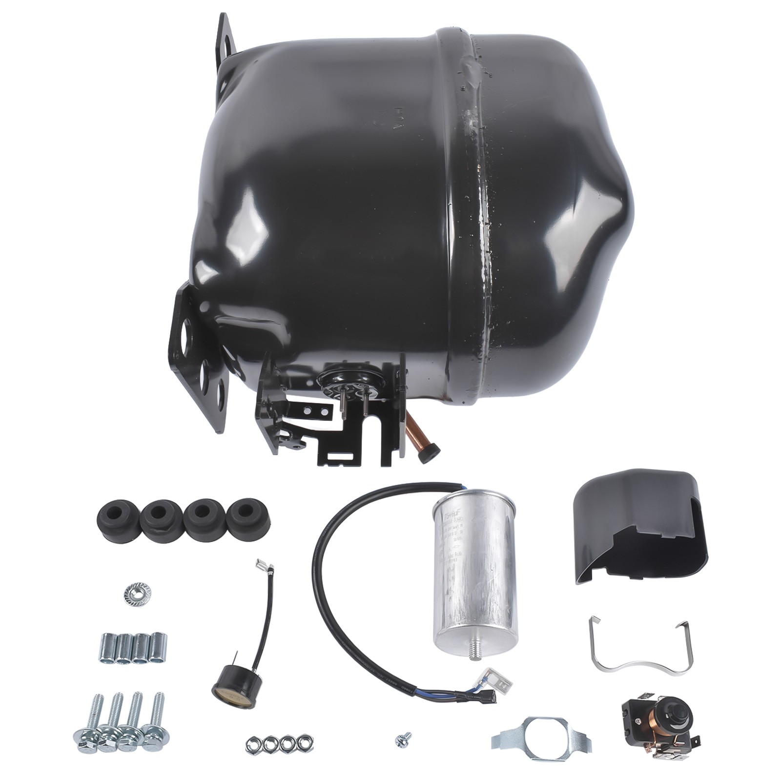 Replacement Refrigeration Compressor Black 220-240V 1/3 HP R-134A Single Phase