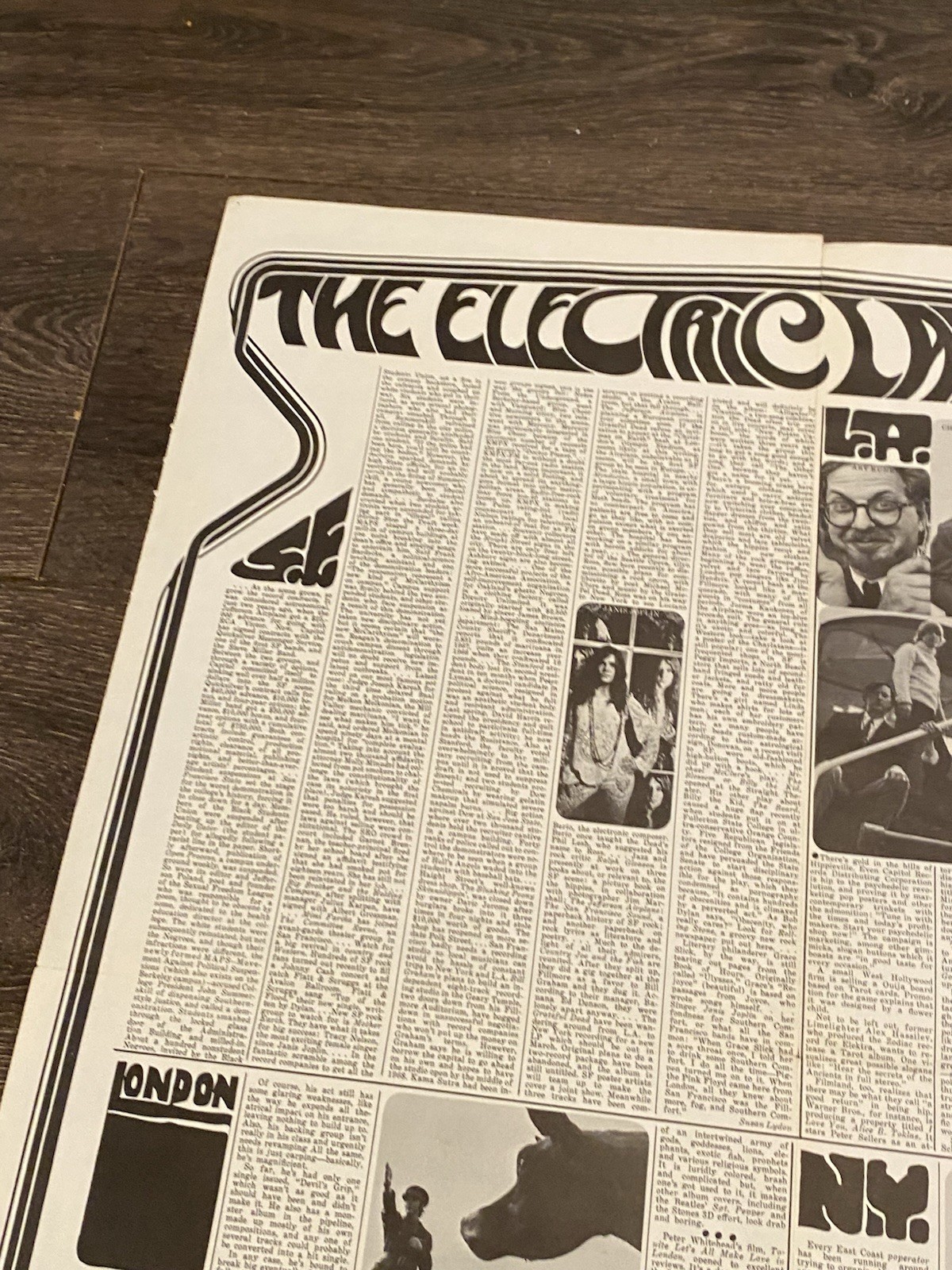 VINTAGE ELECTRIC LAST MINUTE POSTER PSYCHEDELIC JANIS JOPLIN EYE MAGAZINE PARKER