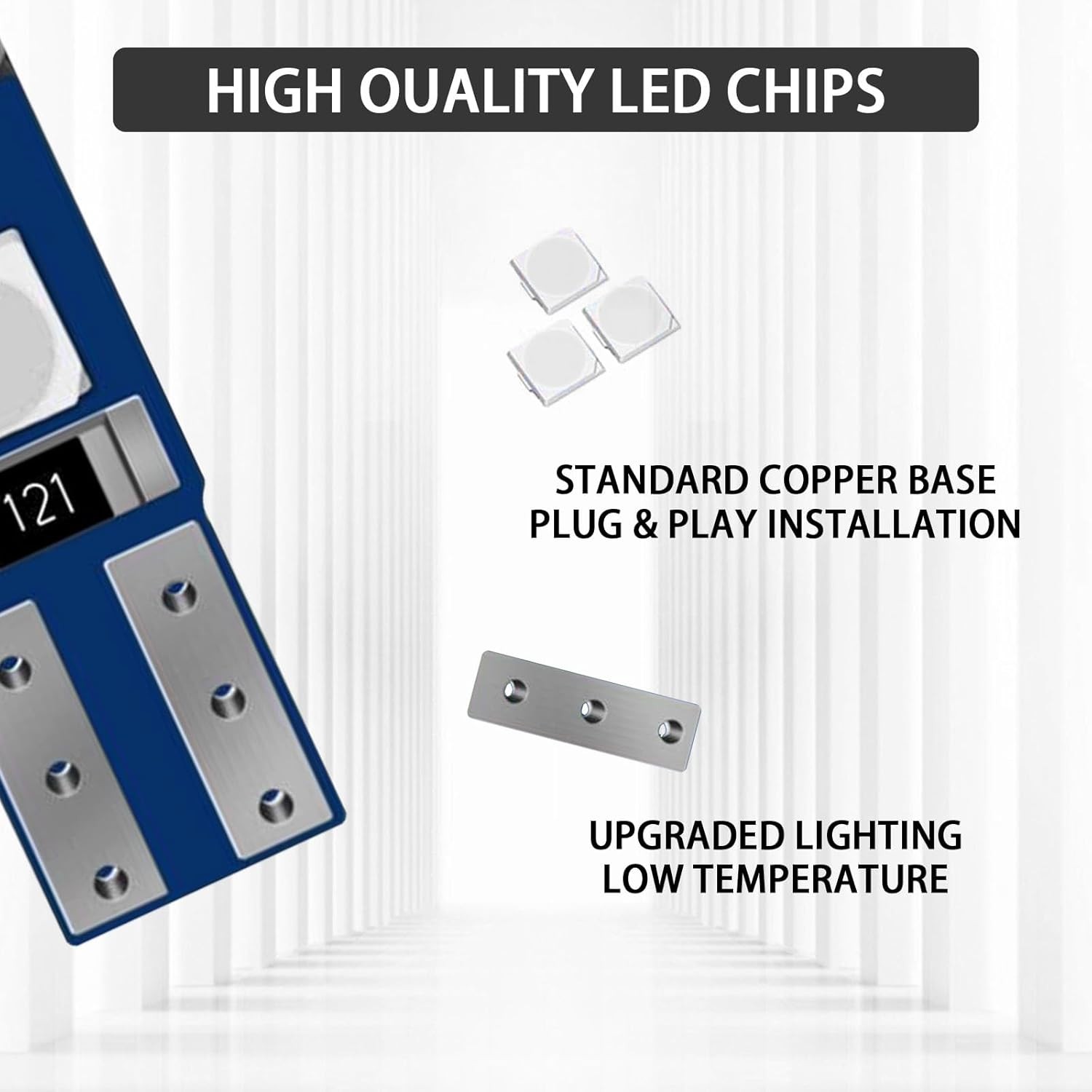 20PCS T5 Dashboard LED Light Bulbs, 37 74 2721 Instrument Cluster Super Bright L