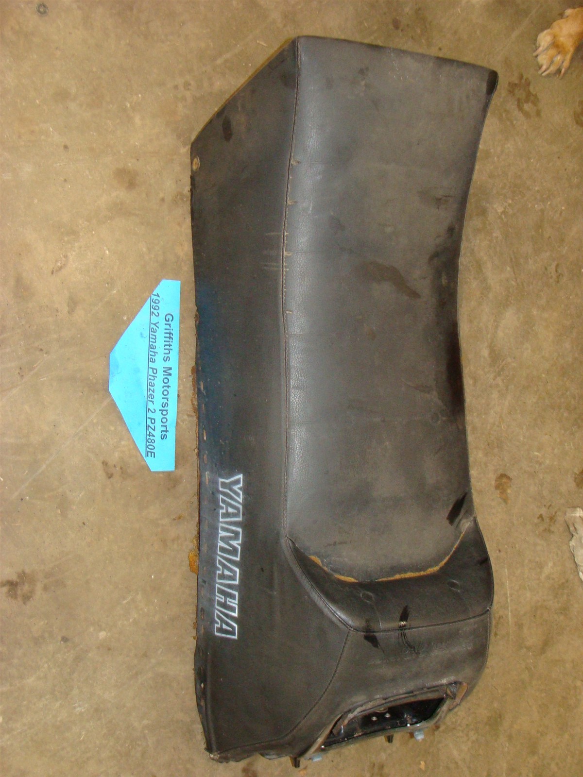 1992 YAMAHA PHAZER 2 II PZ480e seat, needs new base and trunk flap