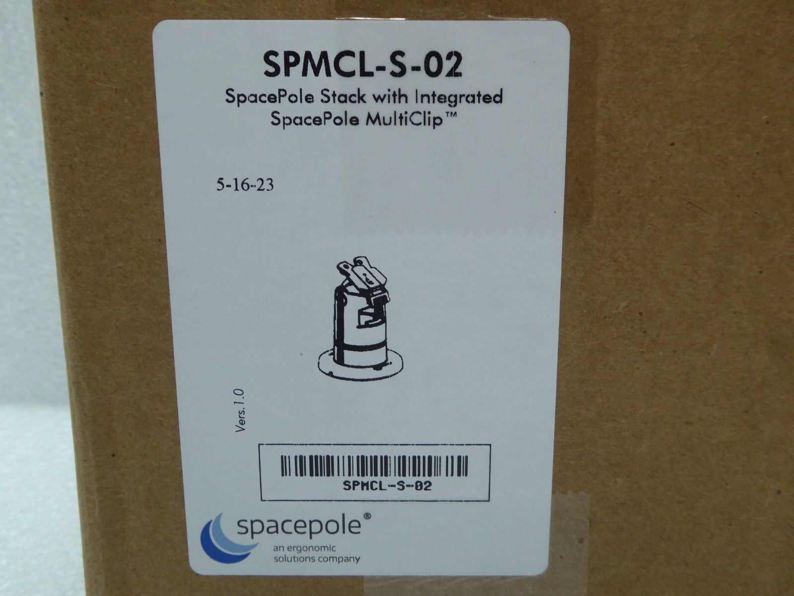 Spacepole SPMCL-S-02 SpacePole Stack w/ Integrated SpacePole MultiClip