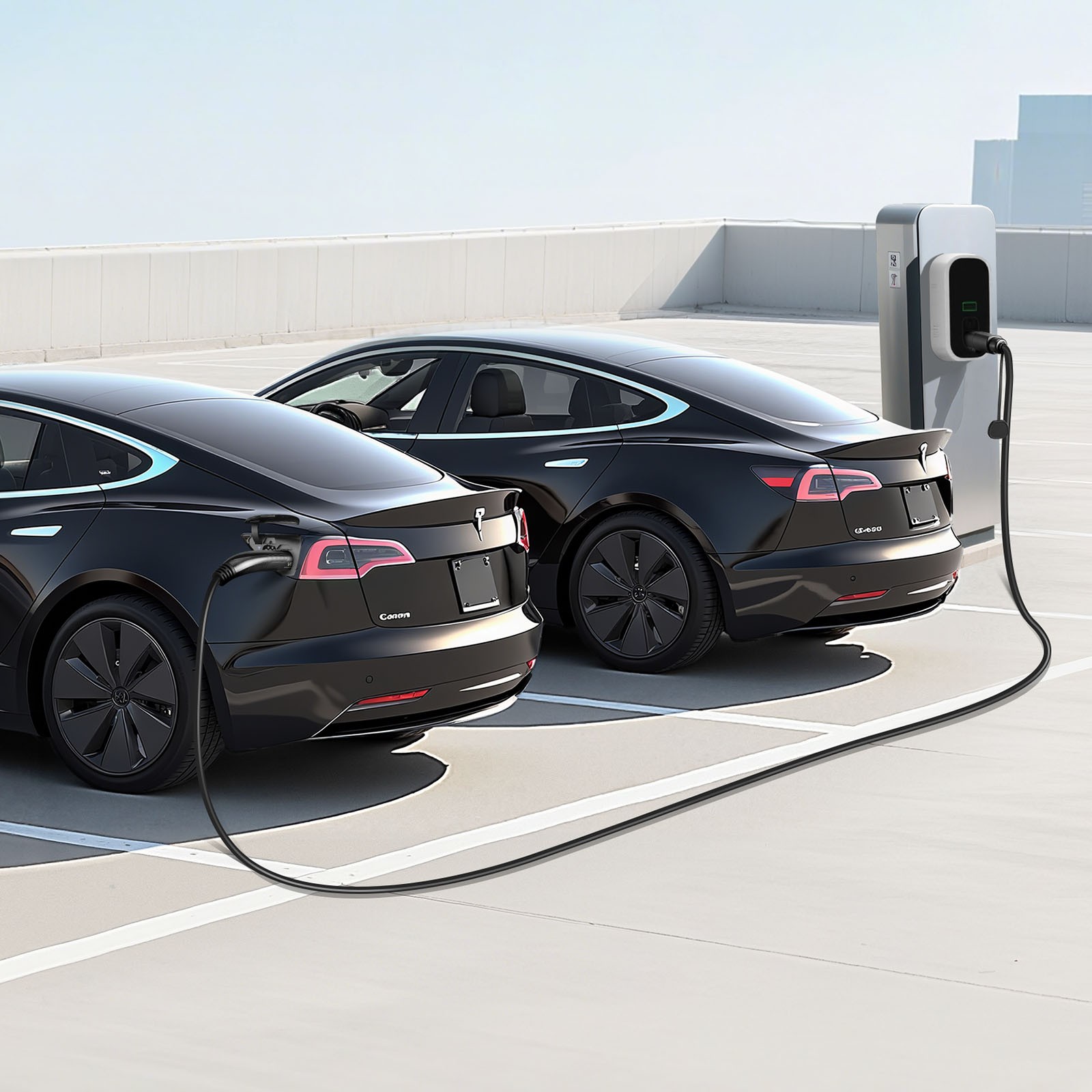 VEVOR EV Charger Extension Cable for Tesla Extension Cord 48A 21 ft 240V 11.52kW