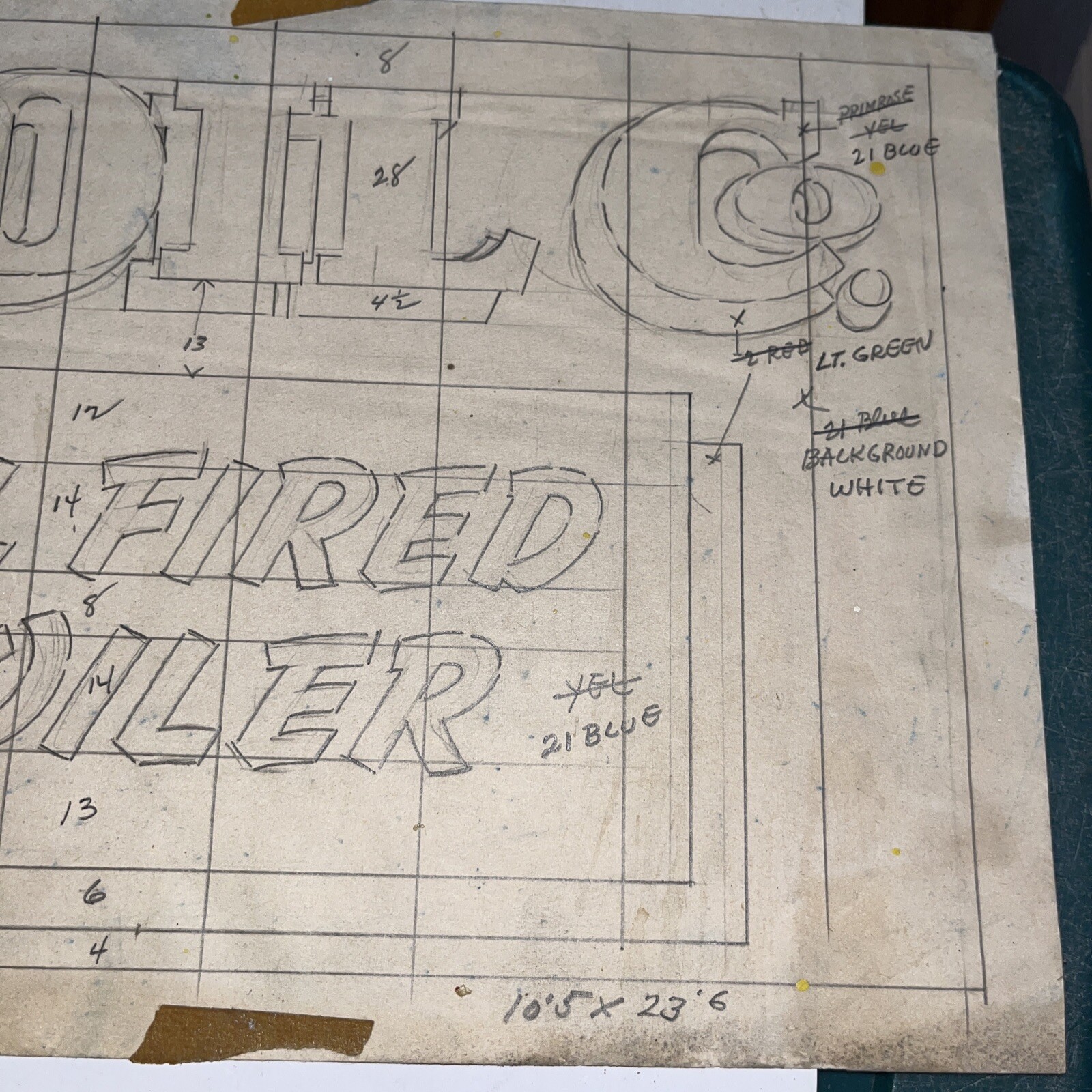 Vintage Billboard Advertising Sample: Cyr Oil General Electric GE Fired Boiler