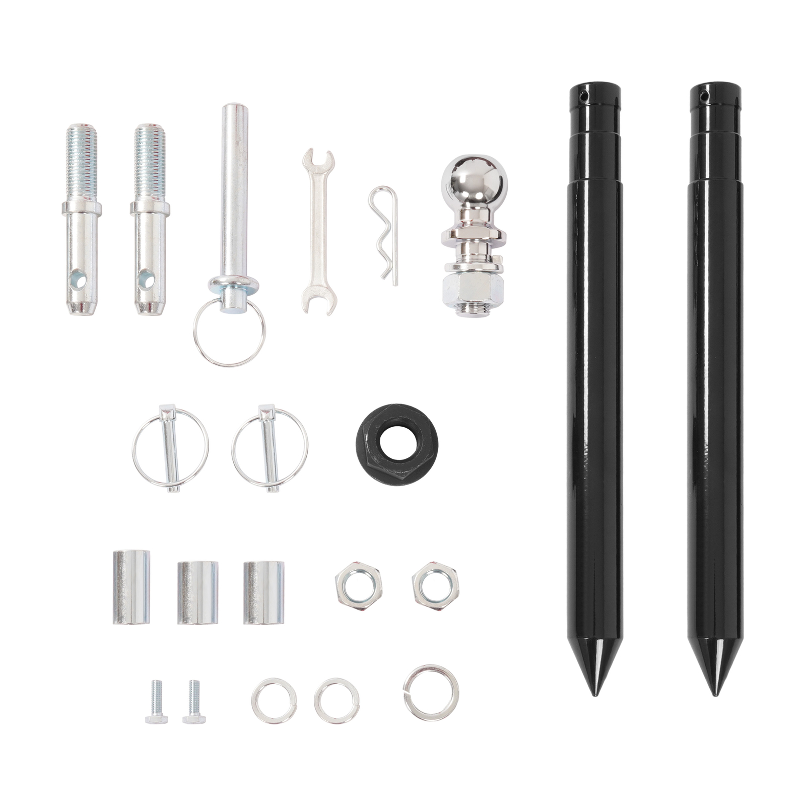 3 Point 3000 LB Hay Bale Spear Receiver Hitch Cat 1 Tractor W/Gooseneck Ball