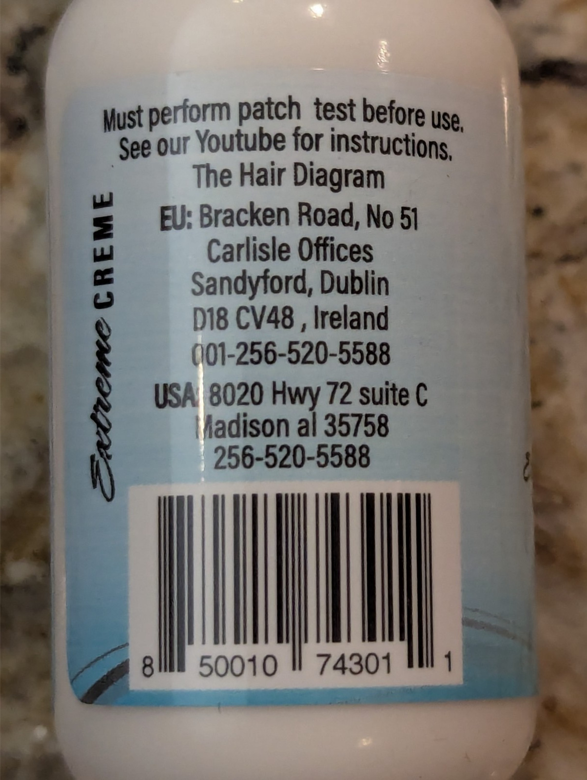 The Hair Diagram Bold Hold Extreme Creme Glue for Lace Front Wigs 1.3 oz