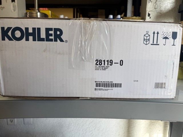 Kohler PureWash Electric Elongated Heated Bidet Toilet Seat White 28119-0 - NOB