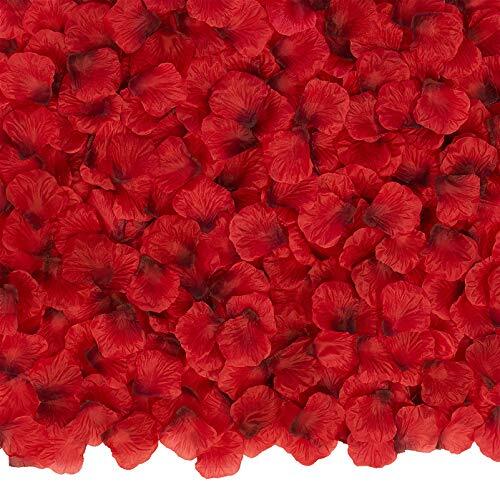 3000PCS Petalos De Rosa Rojo PÃ©talos de seda de flores artificiales Rojo oscuro