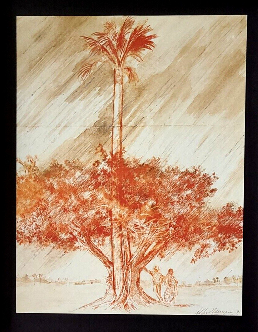 LEROY NEIMAN + SEMINOLE GOLF + CIRCA 1990'S + SIGNED GOLF PRINT+ FRAMED $