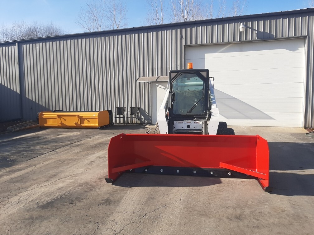 Snow Pusher Box Skid steer Plow Box CAT Case FREIGHT $200 fee distance upgrade