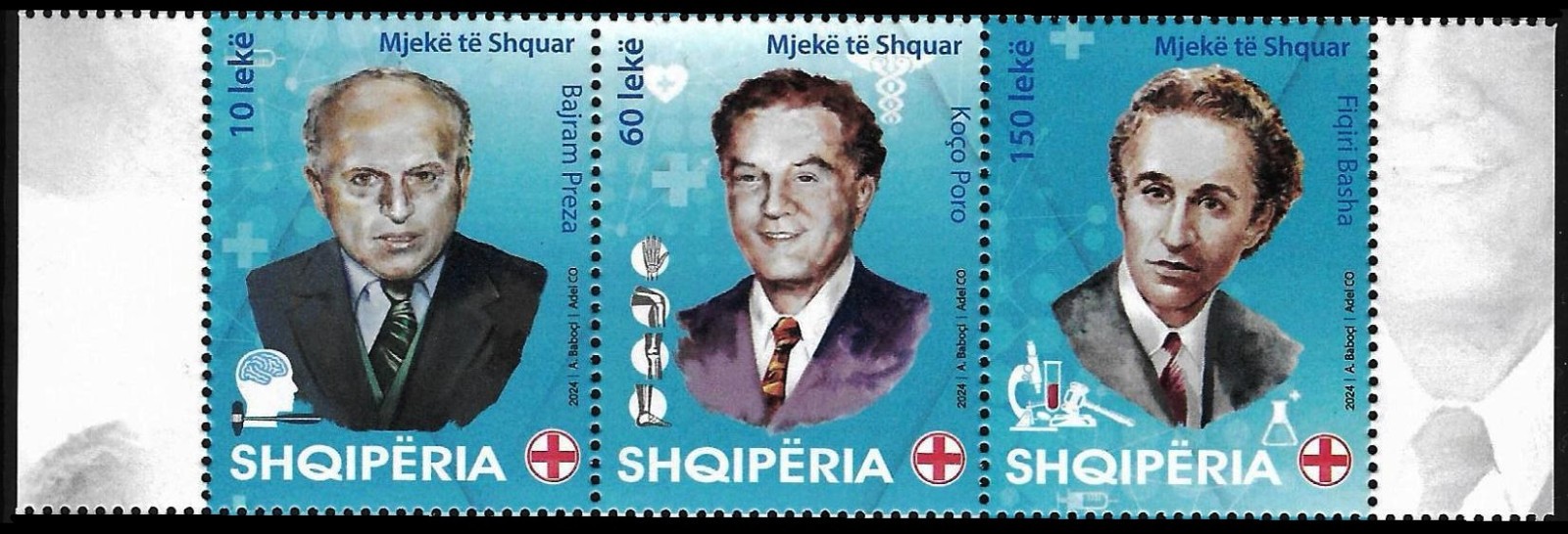 ALBANIA 2024 - " Distinguished Doctors " - Set MNH