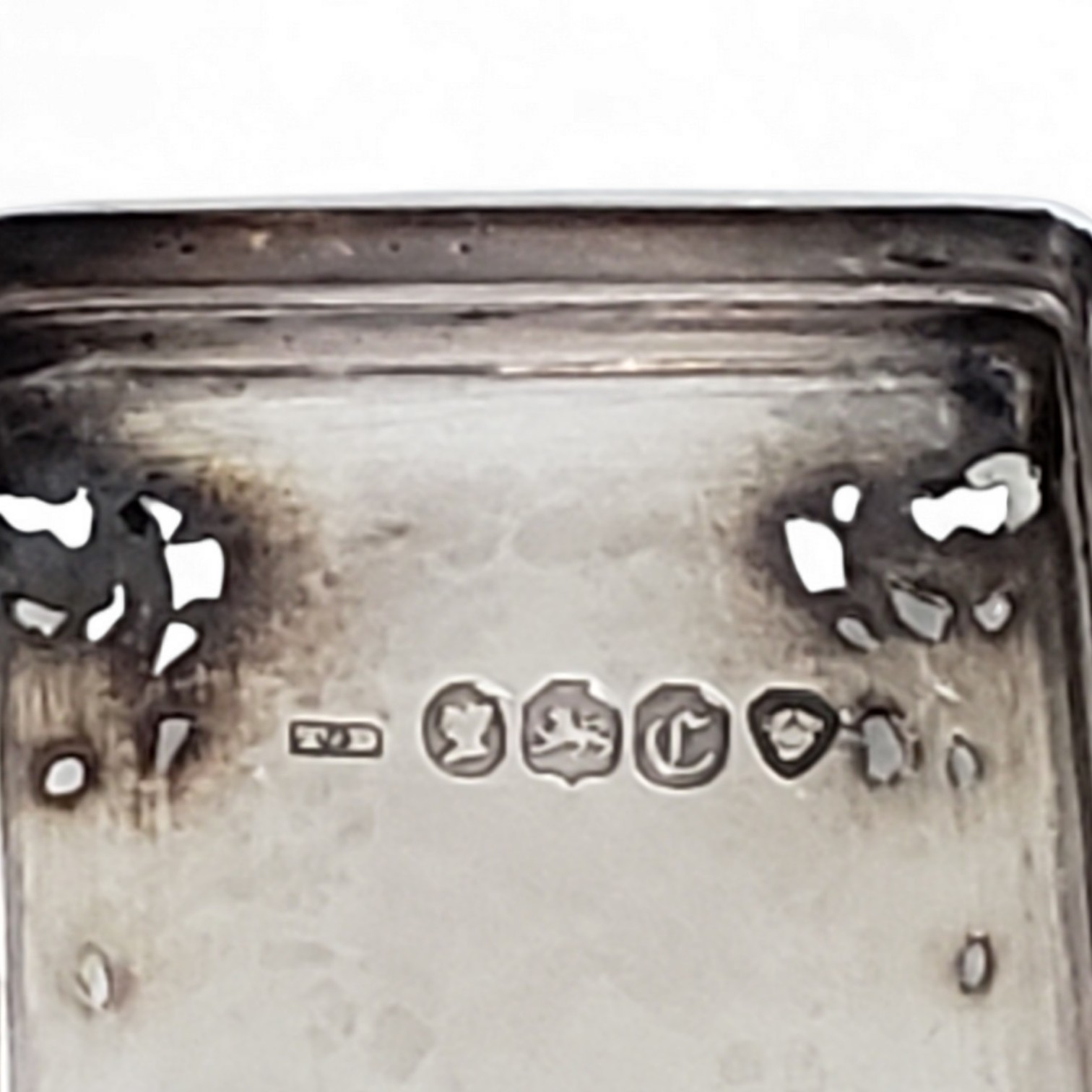 Antique 1840 Thomas Dicks Sterling Lid Cherub Handle Silver Plate Box London